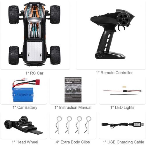  GoolRC 16889A RC Car, 1:16 Scale Remote Control Car, 4WD 45KM/H High Speed RC Truck with Brushless Motor, 2.4GHz All Terrain Off Road Rock Crawler, Electric Vehicle Toy for Adults