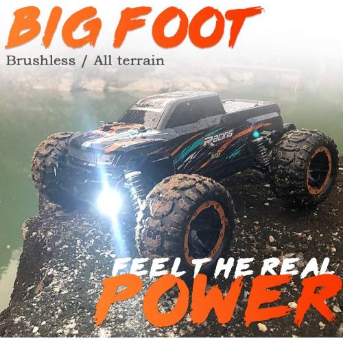  GoolRC 16889A RC Car, 1:16 Scale Remote Control Car, 4WD 45KM/H High Speed RC Truck with Brushless Motor, 2.4GHz All Terrain Off Road Rock Crawler, Electric Vehicle Toy for Adults