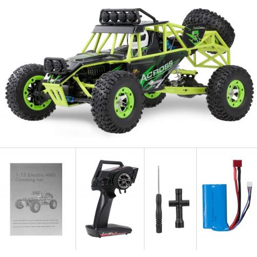  GoolRC WLtoys 12428 RC Car, 1/12 Scale 4WD 50km/h High Speed RC Rock Crawler, 2.4Ghz Remote Control Off Road Truck for Adults & Kids