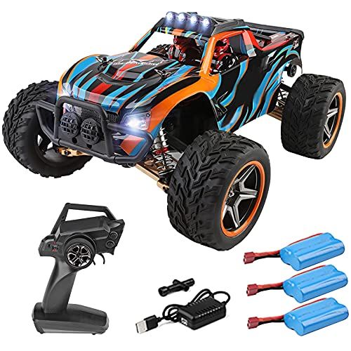  GoolRC WLtoys 104009 RC Car, 1:10 Scale Remote Control Car, 4WD 45KM/H High Speed RC Truck, 2.4GHz All Terrains Off-Road Car, Electric Toy Vehicle Climbing Car with 3 Batteries for