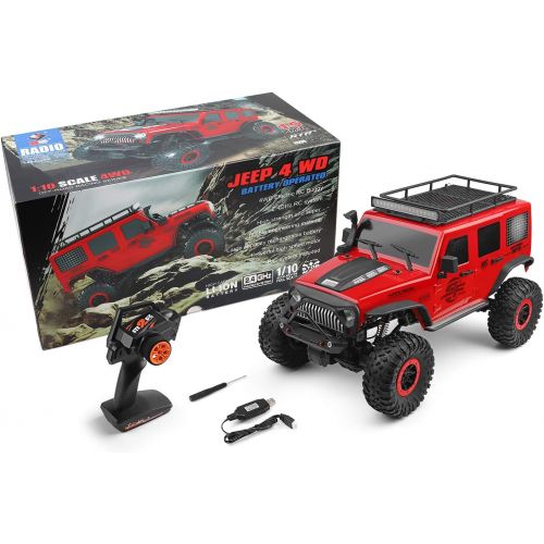  GoolRC WLtoys 104311 RC Car, 1/10 Scale 4WD 2.4Ghz Remote Control Car, Brushed Motor Off-Road Crawler Car RTR for Kids and Adults