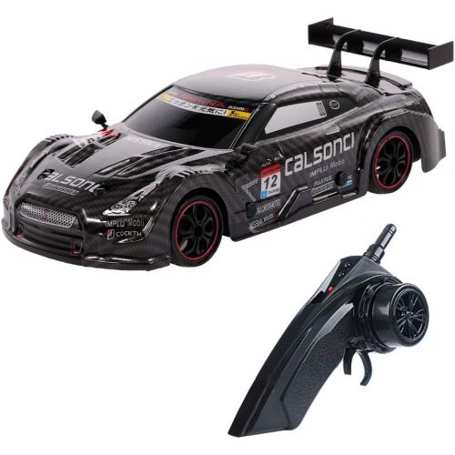  GoolRC Racing Drift RC Car, 1/18 Scale 4WD 2.4GHz Remote Control Car, 28km/h High Speed Racing Car for Adults and Kids (Black)