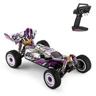 GoolRC WLtoys 124019 RC Car, 1/12 Scale 2.4GHz Remote Control Car, 4WD 60km/h High Speed Racing Car, Off-Road Buggy Drift Car RTR with Aluminum Alloy Chassis, Zinc Alloy Gear and 1