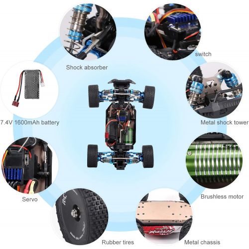  GoolRC F17 RC Car, 1/14 Scale 2.4GHz Remote Control Car, 4WD 70km/h High Speed Racing Car for Adults & Kids, All Terrain Off Road Truck RTR with Brushless Motor, Metal Chassis and