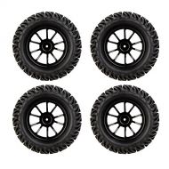 GoolRC 4Pcs High Performance 1/10 Monster Truck Wheel Rim and Tire 8010 for Traxxas HSP Tamiya HPI Kyosho RC Car