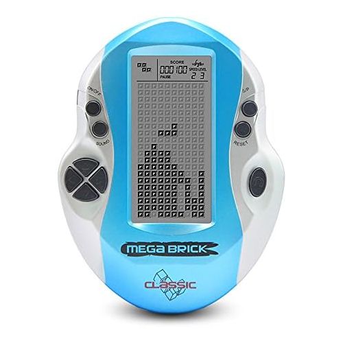  [아마존베스트]Goolsky Pocket Handheld Video Game Console 3in LCD Mini Portable Brick Game Player w/ Built-in 26 Games (Blue)