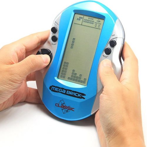  [아마존베스트]Goolsky Pocket Handheld Video Game Console 3in LCD Mini Portable Brick Game Player w/ Built-in 26 Games (Blue)