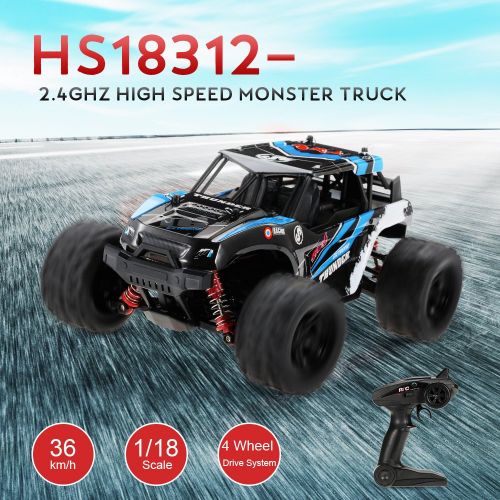  Goolsky Linxtech HS18312 1/18 2.4GHz 4WD 36km/h High Speed Monster Truck Buggy RC Off-Road Racing Car Vehicle Kids Toy Gift