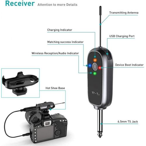  Wireless Lavalier Microphone, GoorDik Headset and Lapel Mic System with Rechargeable Bodypack Transmitter & Receiver, Best for iPhone, PA Speaker, DSLR Camera, PC, Recording, Teach