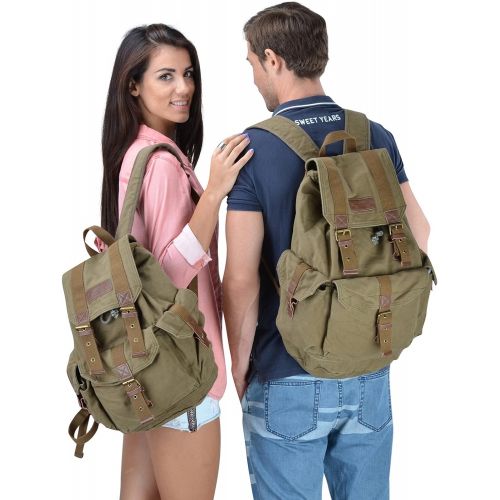  Gootium 21101 Specially High Density Thick Canvas Backpack Rucksack