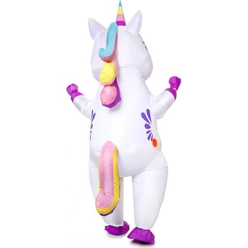  Inflatable Unicorn Costume for Adult - Funny Halloween Inflatable Costumes for Men Women, Blow Up Costume for Halloween Party Cosplay