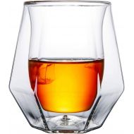 [아마존베스트]Gootus Whiskey Glasses Set of 2 - Hand Blown Double Walled Glass with Premium Gift Box - Perfect for Scotch, Bourbon and Old Fashioned Cocktails