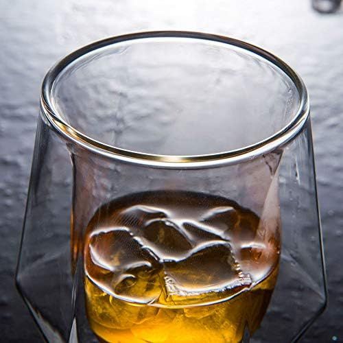  [아마존베스트]Gootus Whiskey Glasses Set of 2 - Hand Blown Double Walled Glass with Premium Gift Box - Perfect for Scotch, Bourbon and Old Fashioned Cocktails