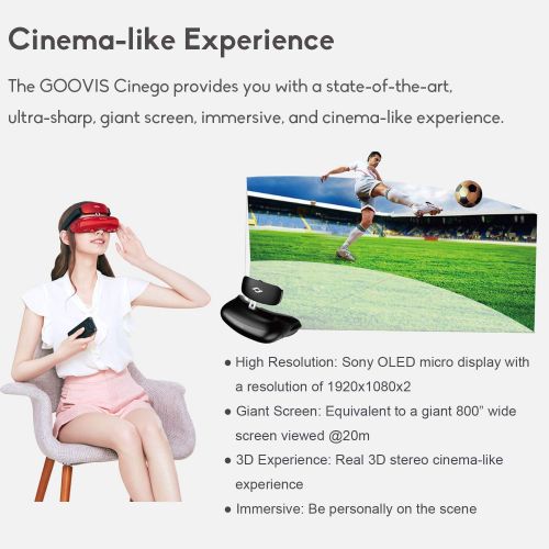  Goovis GOOVIS G2 Virtual Reality Travel 3D Theater VR Glasses HD Giant Screen Advanced HD 4K OLED Micro Display …