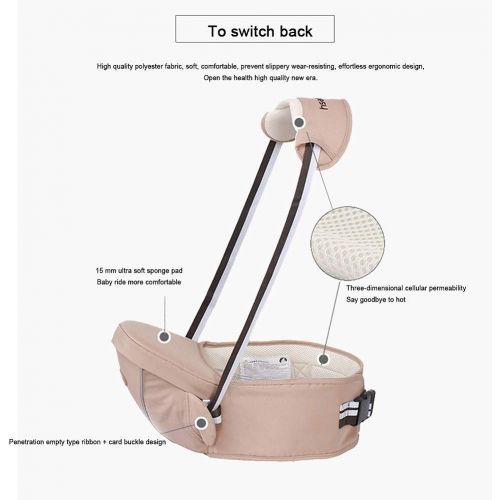  Goowrom goowrom Baby Hip Seat Carrier Baby Waist Stool Adjustable Strap Buckle Pocket Storage