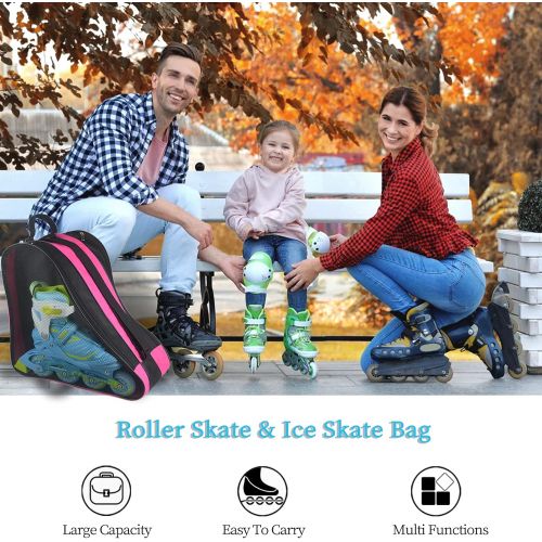  Gooyule Ice Skate Bag,Roller Skate Bags Skating Bag for Girls Boys and Most Adults, Large Capacity Skate Bag Fits Quad Skates, Inline Skate and Most Roller Skate Accessories