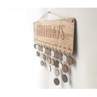 /Goozeberryhill Natural Wood Birthday Board ~ Family & Friends, Birthdays or personalised with the wording of your choice