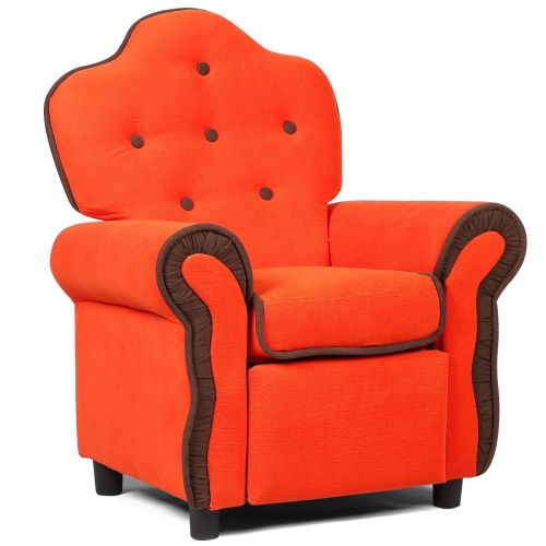  Goplus Comfortable Children Recliner Kids Sofa Chair Couch Orange