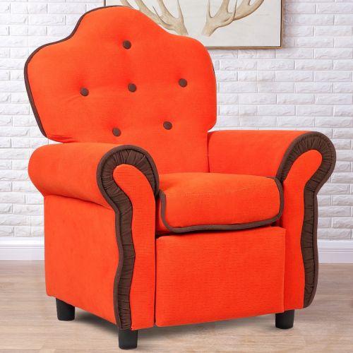  Goplus Comfortable Children Recliner Kids Sofa Chair Couch Orange