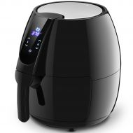 Costway 1500W Electric Air Fryer 4.8 Quart Touch LCD Screen Black White