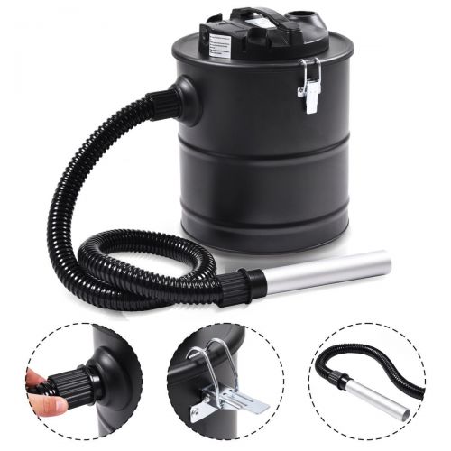 코스트웨이 Costway 5.3 Gallon 1000W Ash Vacuum Cleaner For Fireplaces Stove BBQ Wet Dry Dust