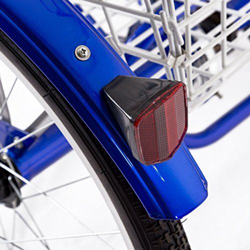  Goplus Adult Tricycle 3-Wheel Bicycle Single Speed Bike Seat Adjustable Trike wBell Brake Basket