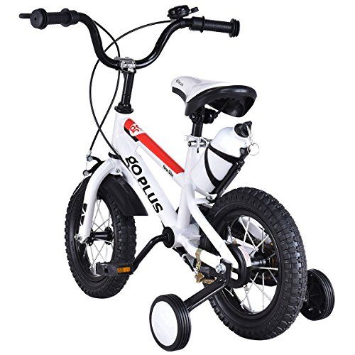  Goplus BMX Freestyle Kids Bike Boys and Girls Bicycle with Training Wheels Perfect Gift for Kids, 16 (White)