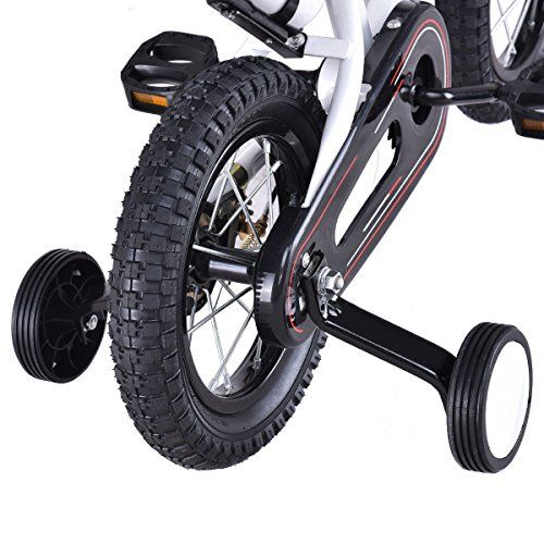  Goplus BMX Freestyle Kids Bike Boys and Girls Bicycle with Training Wheels Perfect Gift for Kids, 16 (White)