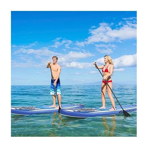  Goplus Inflatable Stand Up Paddle Board, 10ft/11ft SUP with Accessory Pack, Adjustable Paddle, Carry Bag, Bottom Fin, Hand Pump, Leash and Repair Kit