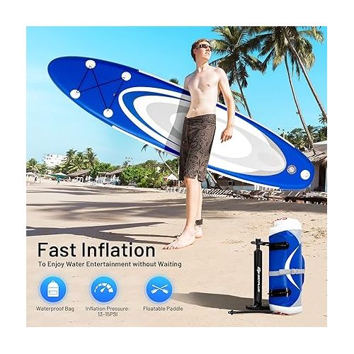  Goplus Inflatable Stand up Paddle Board, 10'/10.5'/11' SUP 6