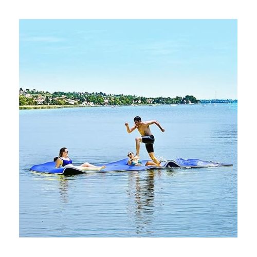  Goplus Floating Water Pad, Lily Pad for Water Recreation and Relaxing, Tear-Resistant XPE Foam Floating Mat for Beach, Ocean, Lake