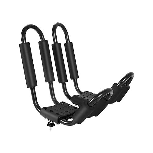  Goplus® Kayak Carrier Universal 2 Pair J- Shape Rack Canoe Boat Surf Ski Roof Top Mounted on Car SUV Truck Van