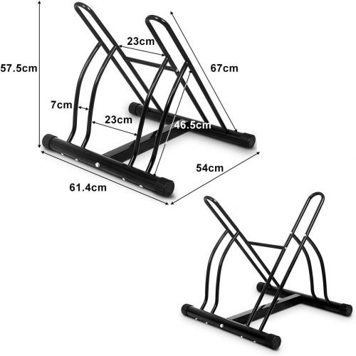  [아마존베스트]Goplus Two Bicycle Bike Stand Rack Cycling Rack Floor Storage Organizer