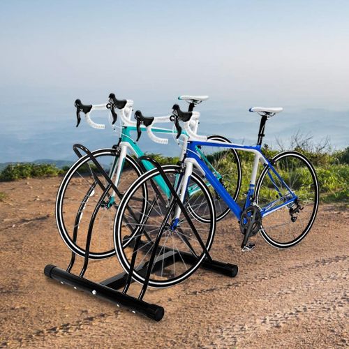  [아마존베스트]Goplus Two Bicycle Bike Stand Rack Cycling Rack Floor Storage Organizer