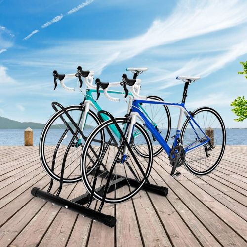  [아마존베스트]Goplus Two Bicycle Bike Stand Rack Cycling Rack Floor Storage Organizer