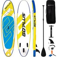 Goplus Inflatable Stand Up Paddle Board, 10ft/11ft SUP with Accessory Pack, Adjustable Paddle, Carry Bag, Bottom Fin, Hand Pump, Leash and Repair Kit