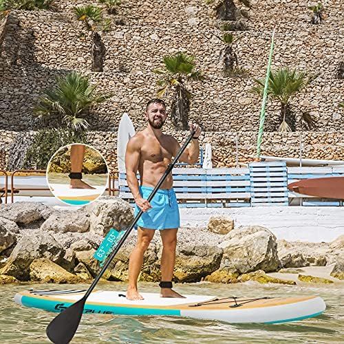  Goplus Inflatable Stand up Paddle Board, 10/10.5/11 SUP 6 Thick with Premium Accessories, Adjustable Aluminum Paddle, Leash, Carry Bag, Hand Pump, Removable Fin, ISUP for Adults