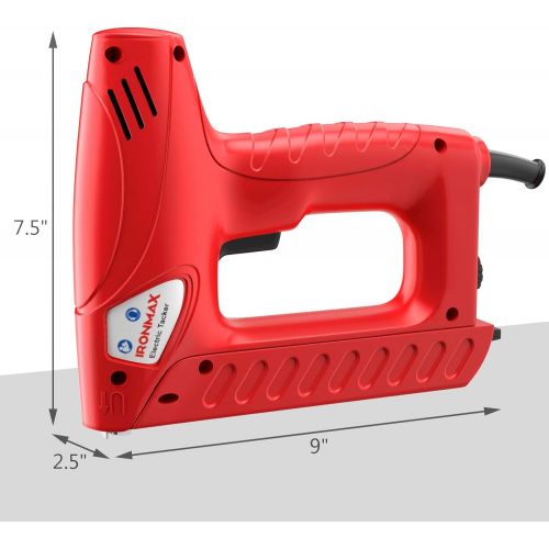  [아마존베스트]Goplus Electric Brad Nailer, Multi-tacker Staple Nail Gun for Upholstery and Home Improvement, Includes 800pcs Staples and 200pcs Nails