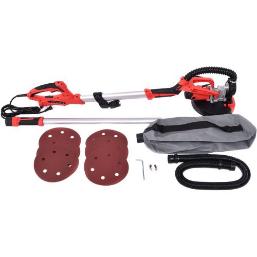  [아마존베스트]Goplus 800W Electric Drywall Sander Adjustable Variable Speed w/Vacuum & LED Light Dust Collector