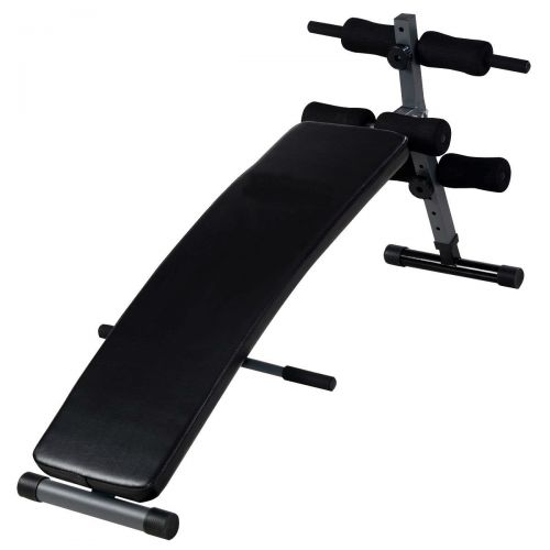  Goplus Adjustable Sit Up AB Bench Arc-Shaped Decline Slant Crunch Board Fitness Workout Equipment