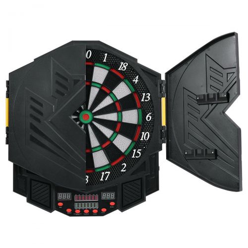  Goplus Professional Electronic Dart Board Cabinet Set Dartboard Game Room LED Display w 12 Darts