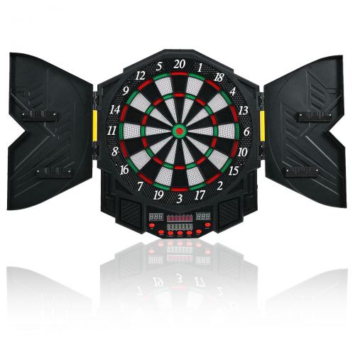  Goplus Professional Electronic Dart Board Cabinet Set Dartboard Game Room LED Display w 12 Darts