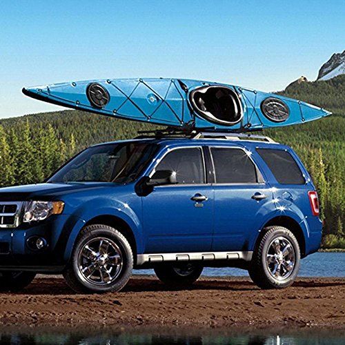  Goplus Kayak Carrier Universal 2 Pair J- Shape Rack Canoe Boat Surf Ski Roof Top Mounted on Car SUV Truck Van