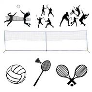 BenefitUSA Portable 3-IN-1 BadmintonVolleyballTennis Training Net Set with Carrying Bag