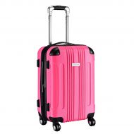Goplus Carry On Luggage 20-inch ABS Expandable Hardside Travel Bag Trolley Suitcase GLOBALWAY (Rose)