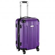 Goplus Carry On Luggage 20-inch ABS Expandable Hardside Travel Bag Trolley Suitcase GLOBALWAY (Purple)