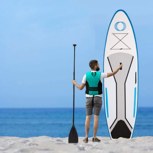  Goplus MOTION 10 Ft Youth and Adult Inflatable Stand Up Paddle Boards SUP Boards, Bottom Fin for Paddling, Surf Control, Non-Slip Deck