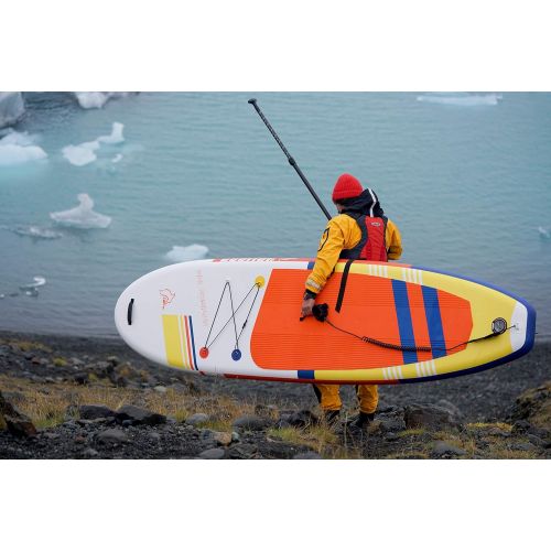  Goplus Antigua 106 Premium Inflatable 10.6 feet Stand-Up Paddle Board - SUP Accessories, Leash, Paddle, Hand Pump & Carry Bag