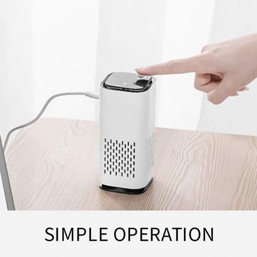  GorNorriss USB Negative Ion Air Purifier Mini Portable Office Home Desktop Purifier for Wardrobes, Kitchens, Lockers, Cars, Shoe Cabinets, Rooms, Bedrooms, Living Rooms, Toilets