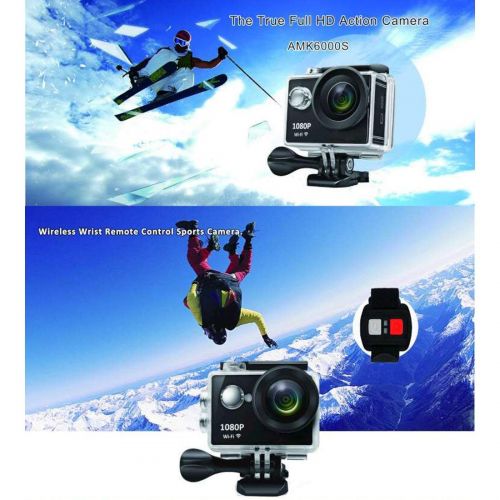  GordVE Action Camera WiFi Sports Underwater Cam Ultra HD Waterproof DV Camcorder 1080P 14MP 170 Degree Wide Angle and Mounting Accessories Kit